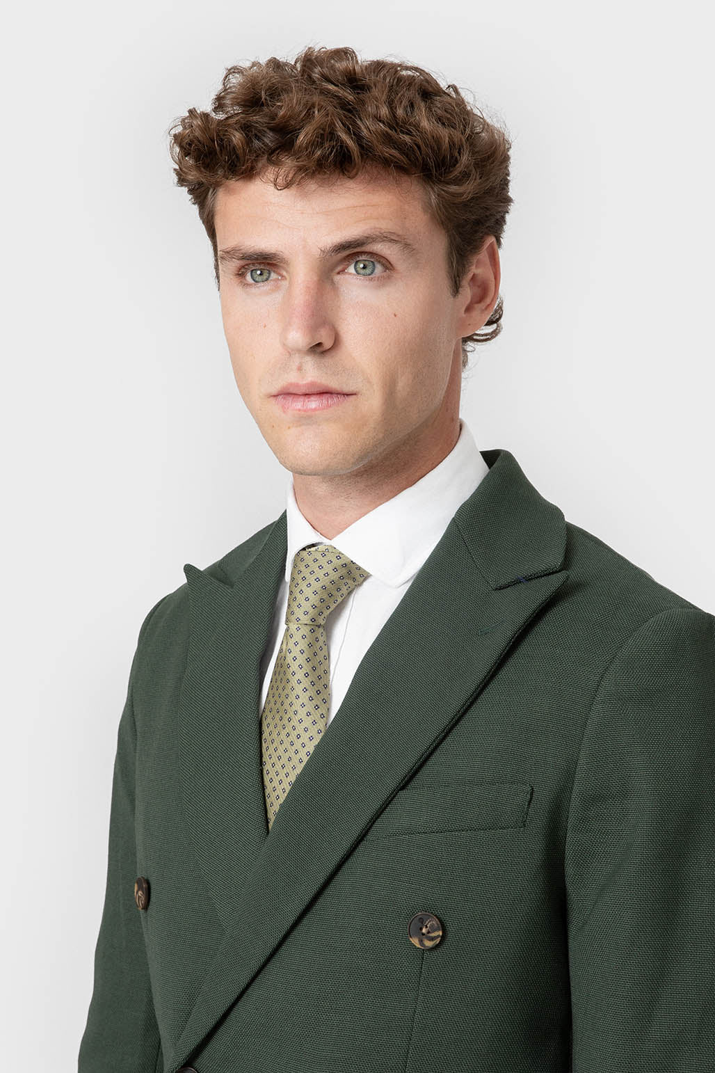 Men’s green double-breasted blazer — image 5