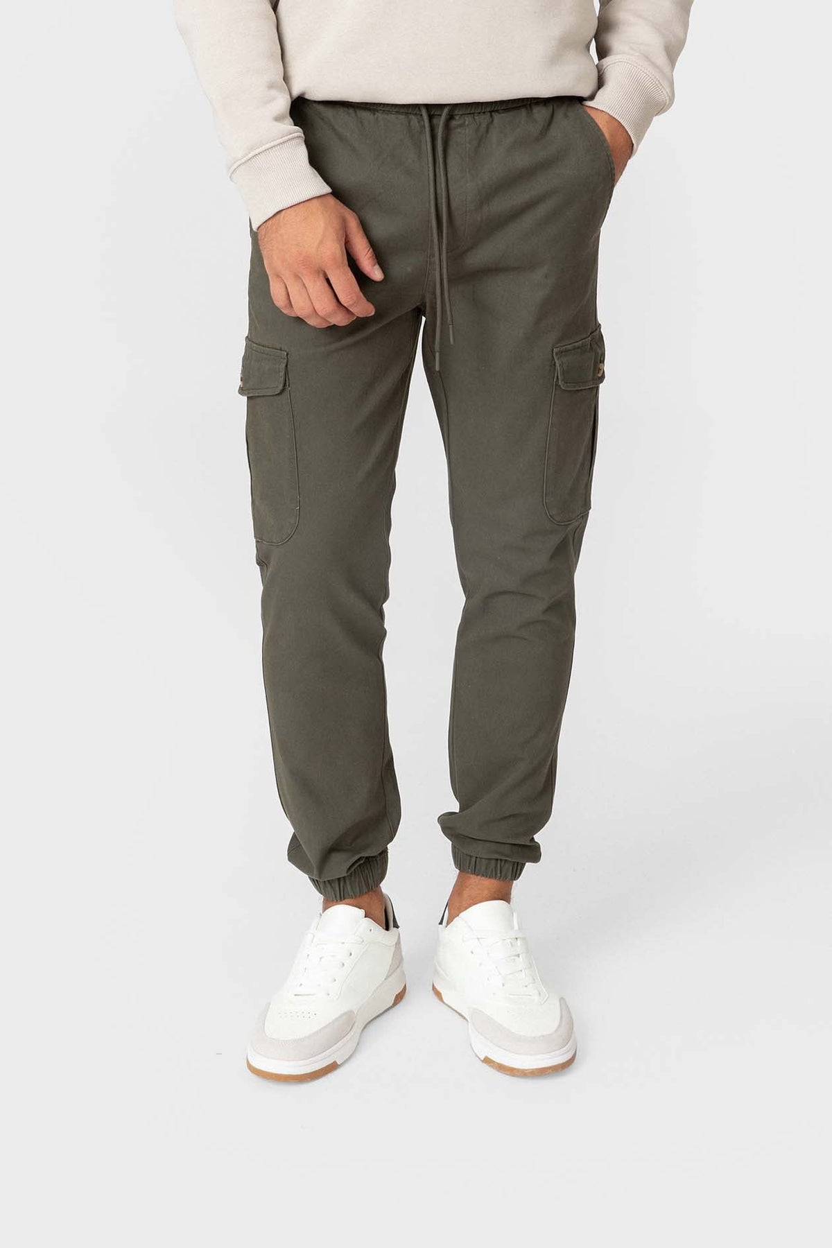 Calças jogger cargo caqui — imagem 1