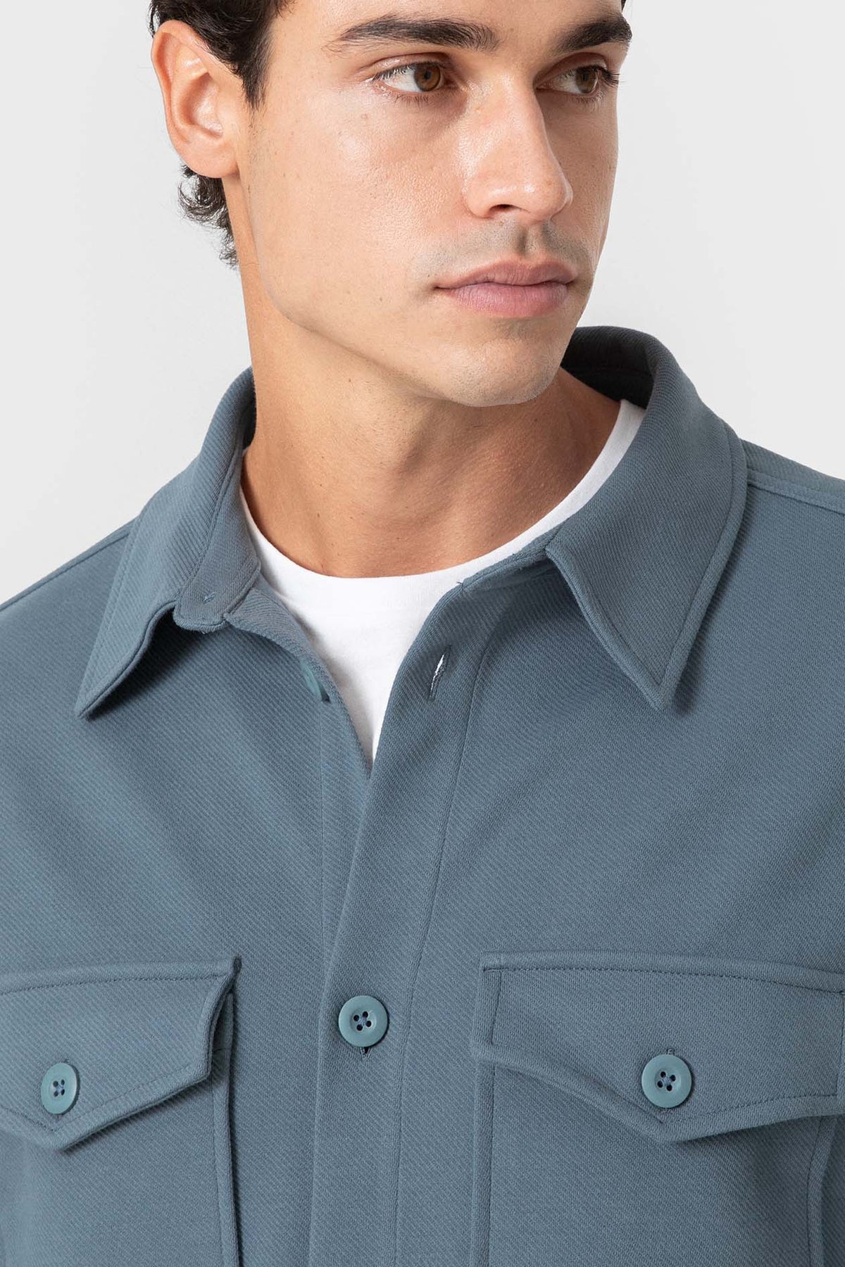 SOBRECAMISA PUNTO TEJIDO DIAGONAL