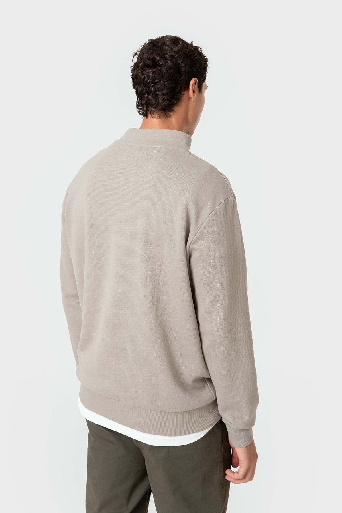 SUDADERA CREMALLERA BEIGE