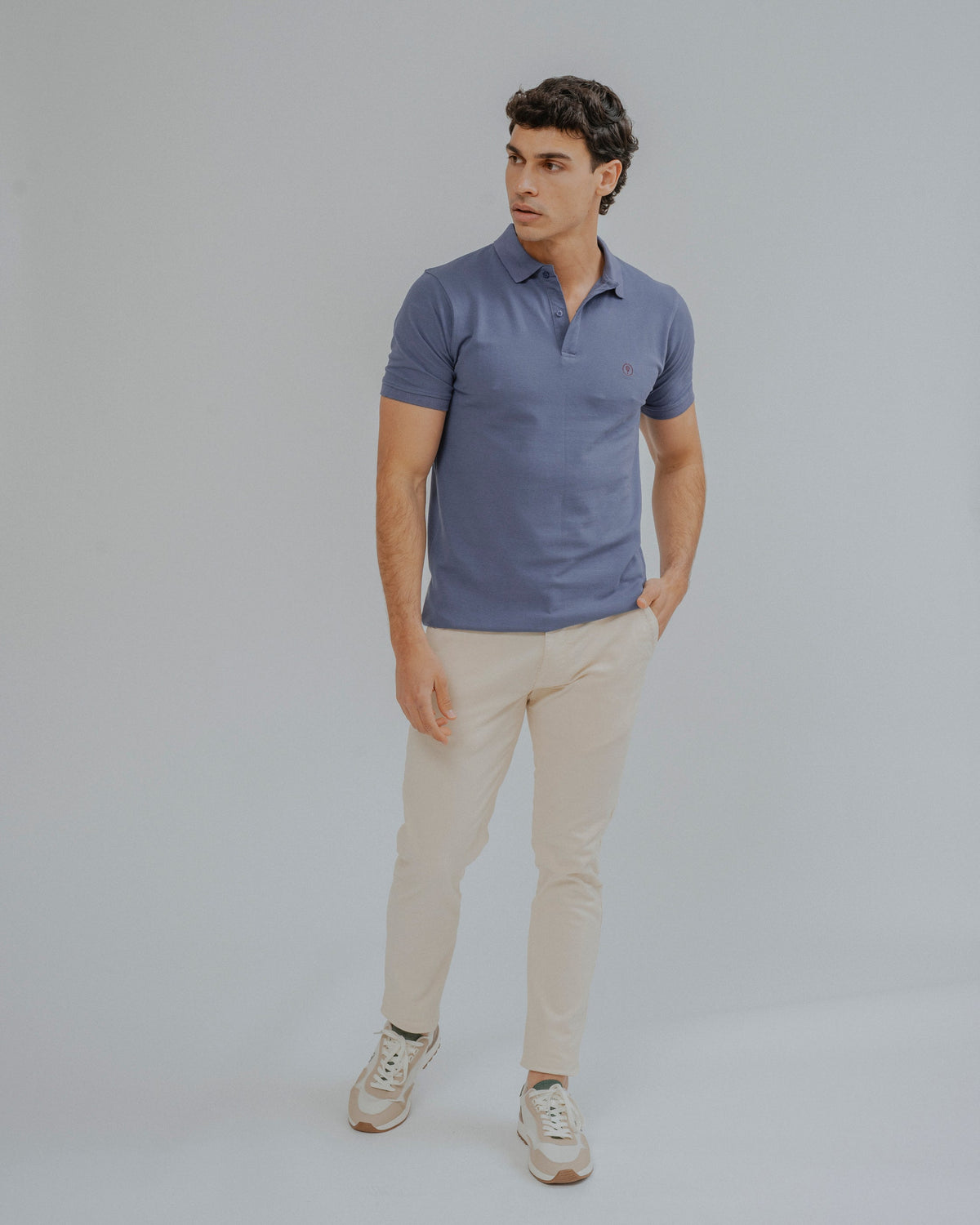 POLO BÁSICO REGULAR FIT AZUL