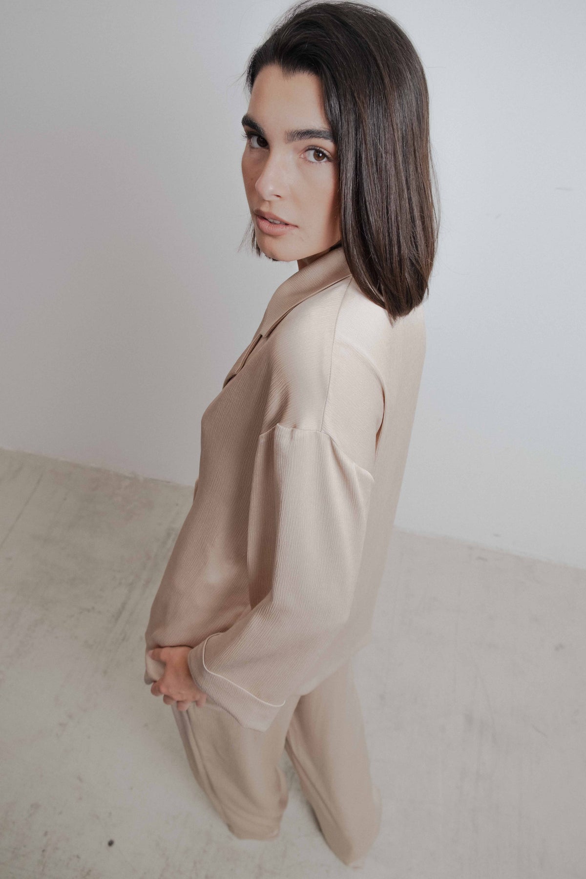 BLAZER SATINADA CRUZADA