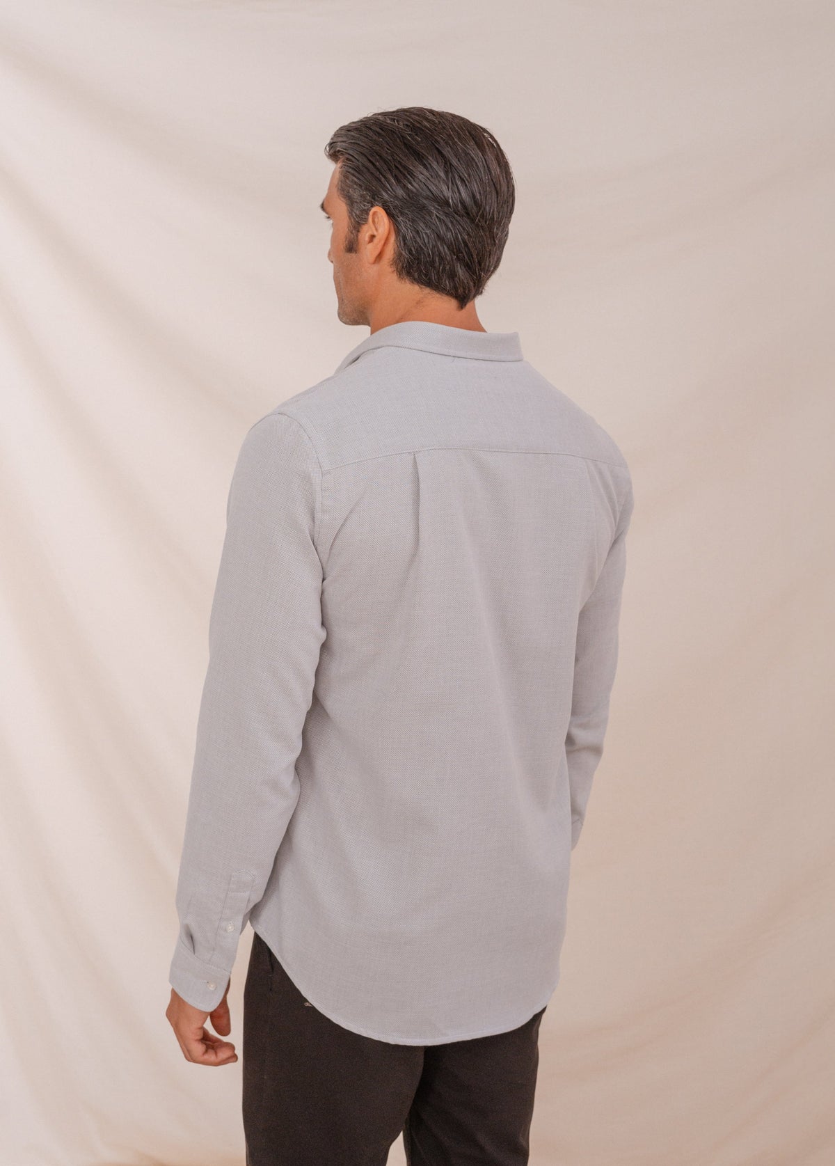 Camisa vestir verde con estructura · vista 7