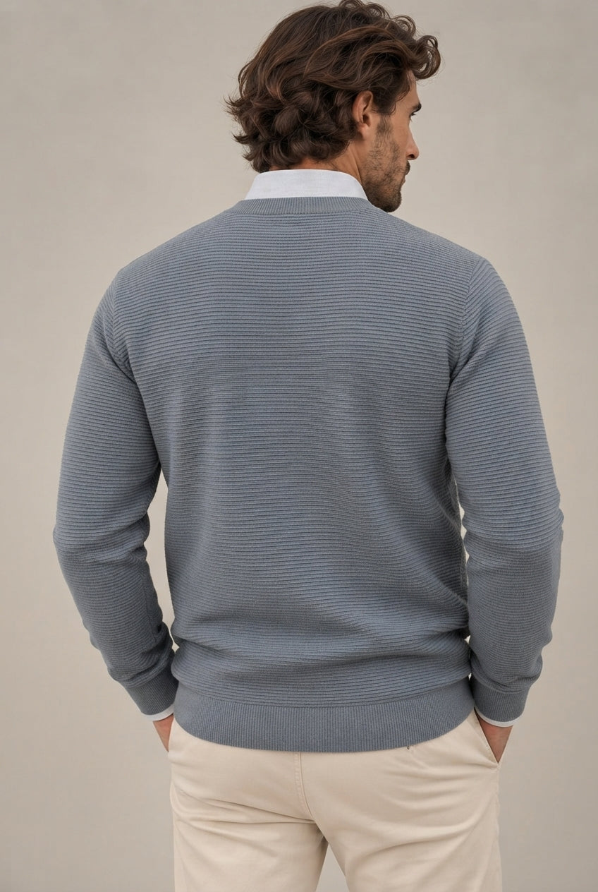 Jersey básico ottoman marino · vista 3