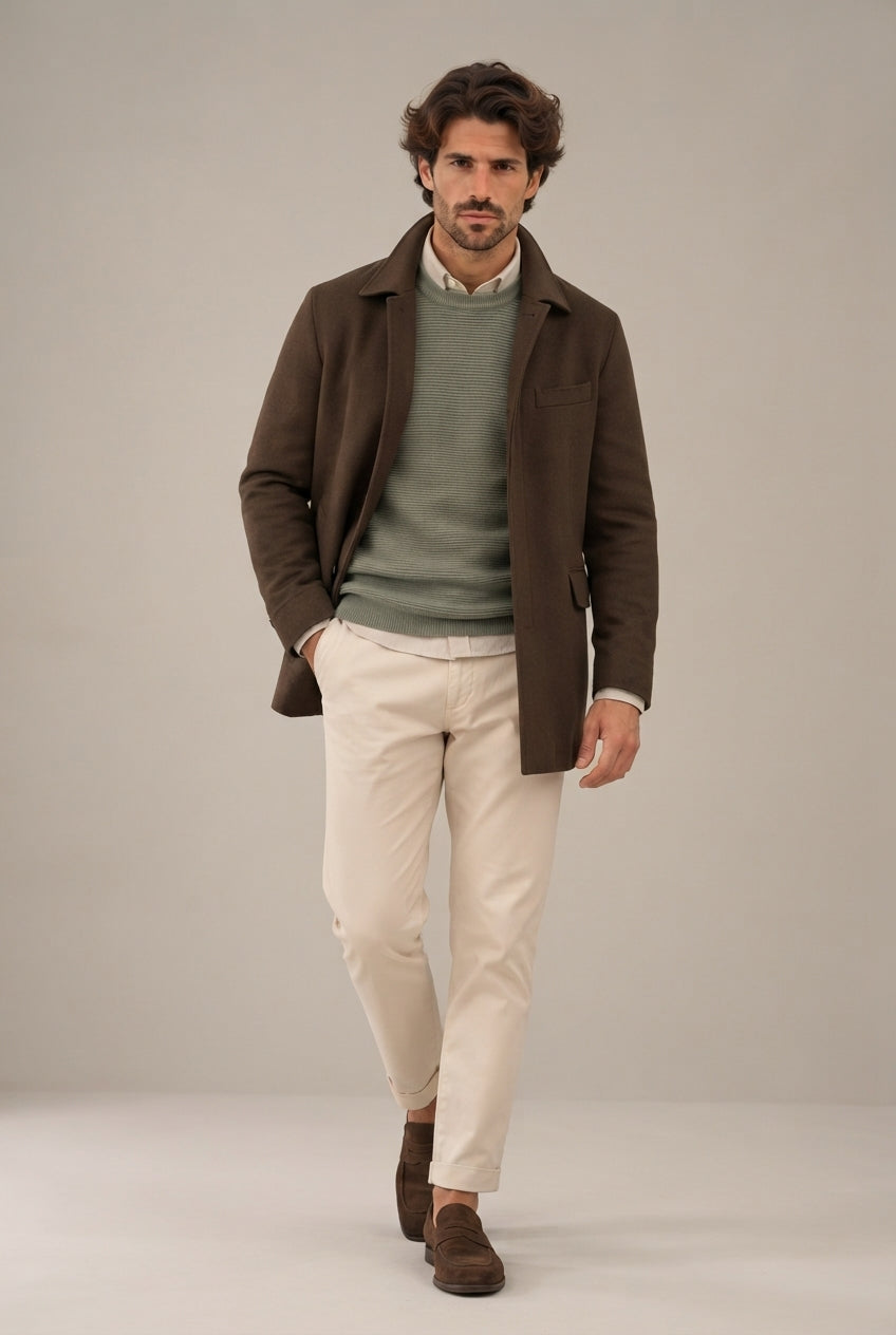 Jersey básico ottoman verde · vista 3