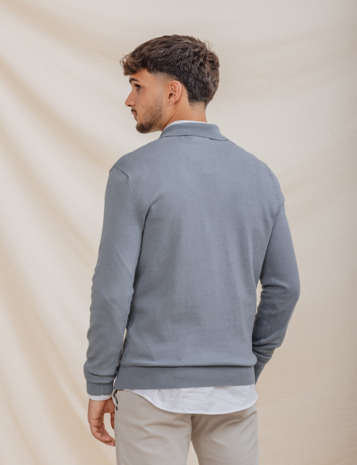 Jersey polo nudos celeste · vista 9