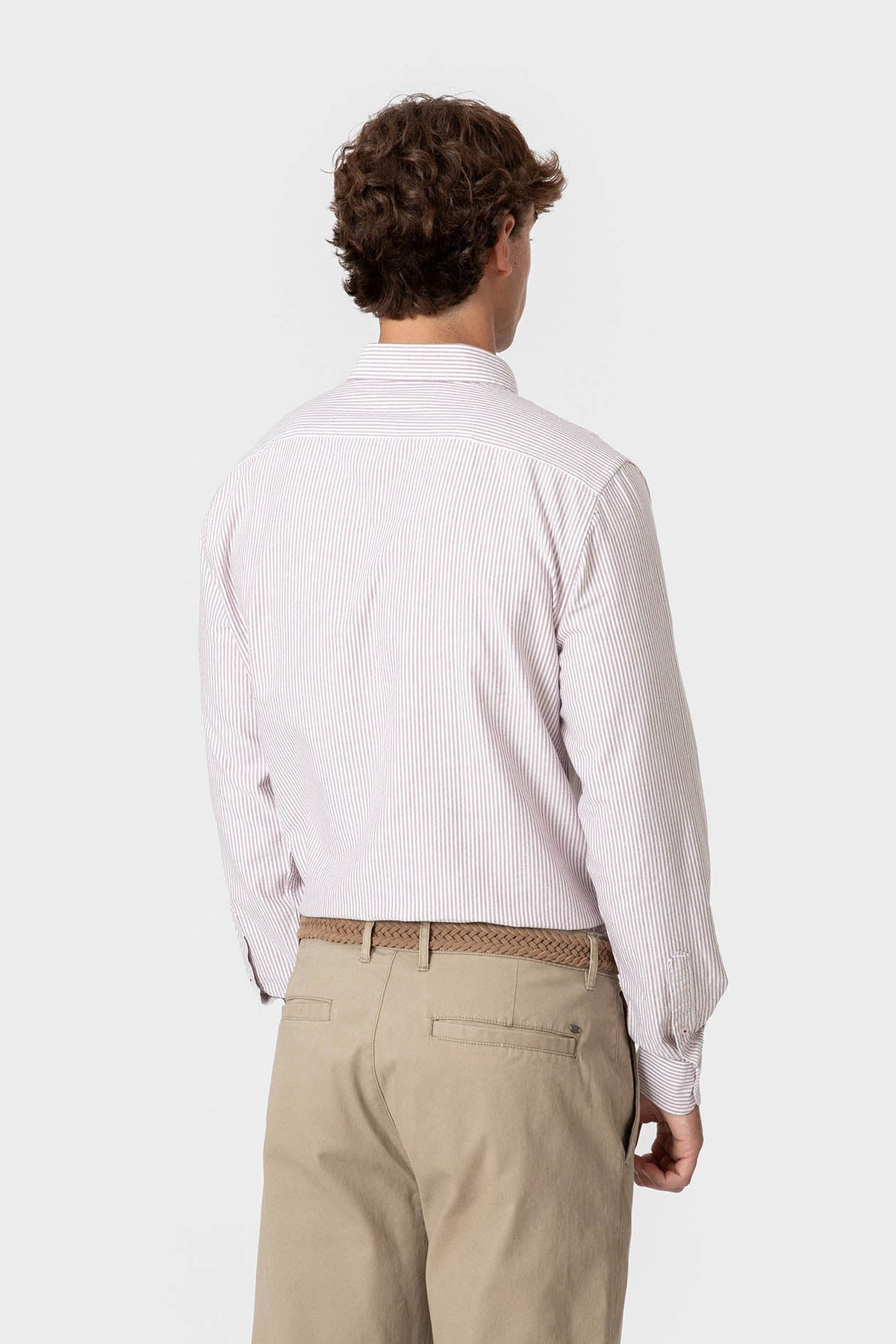 Camisa Oxford de rayas tinto de hombre · vista 4