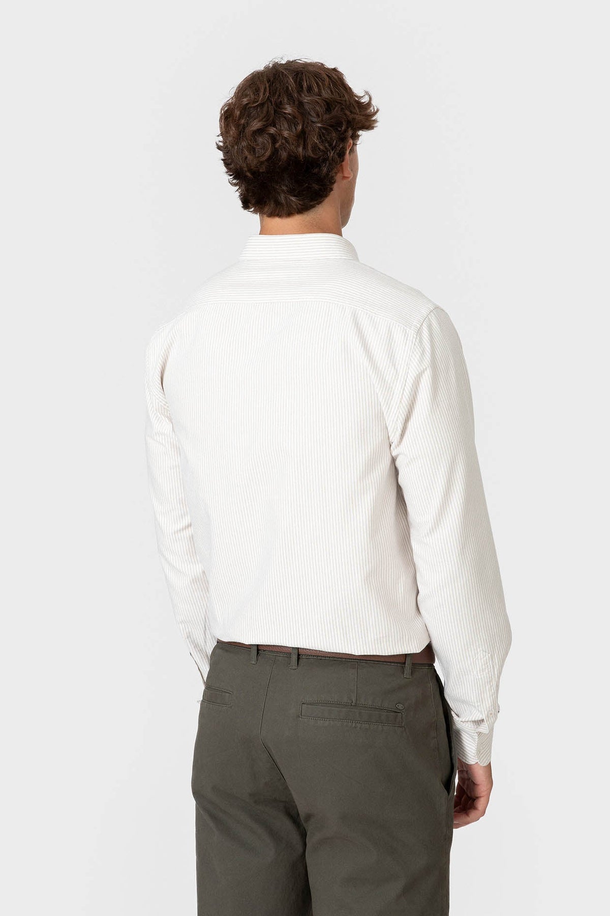 Camisa Oxford de rayas claras de hombre · vista 4