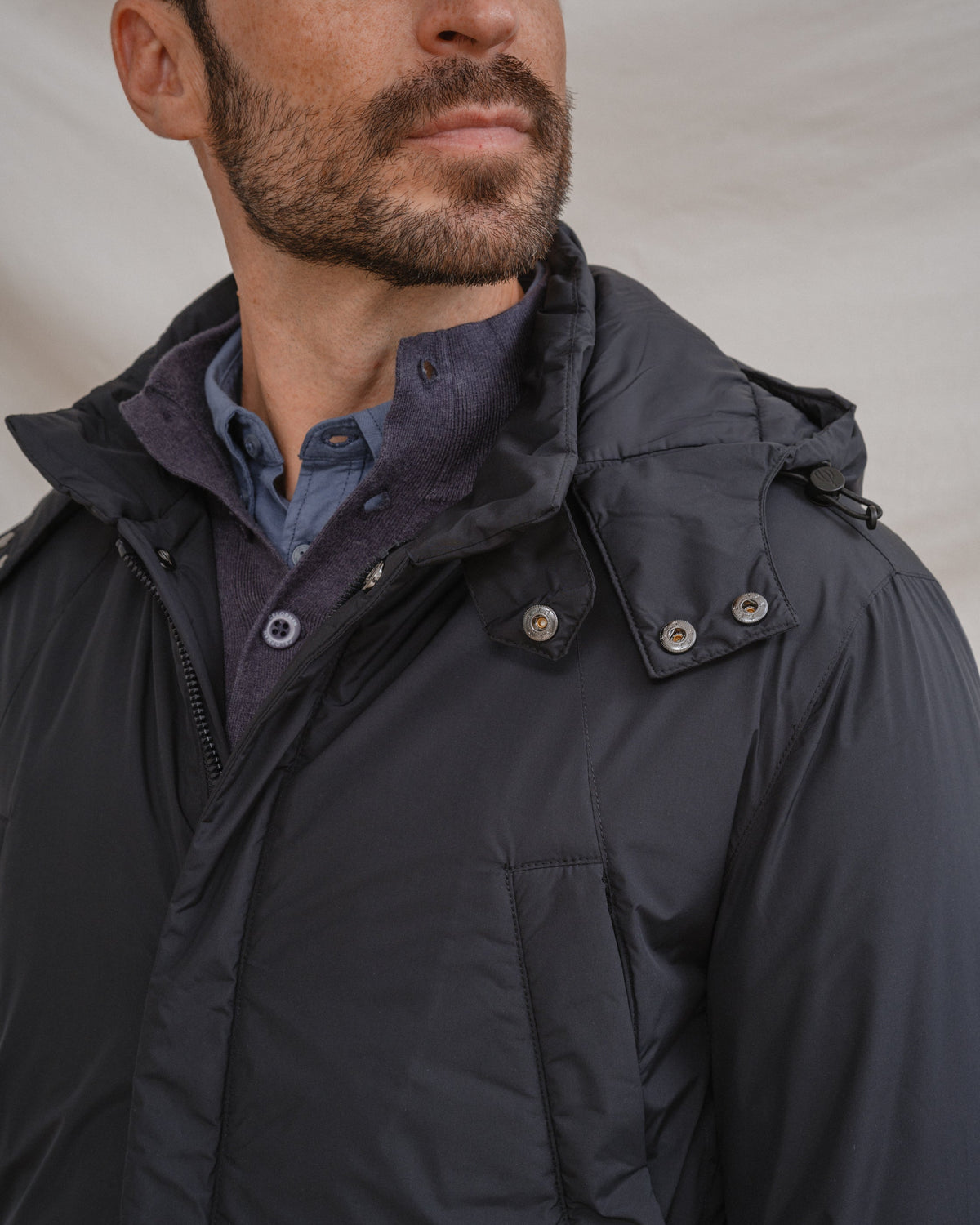 Parka azul capucha · vista 5