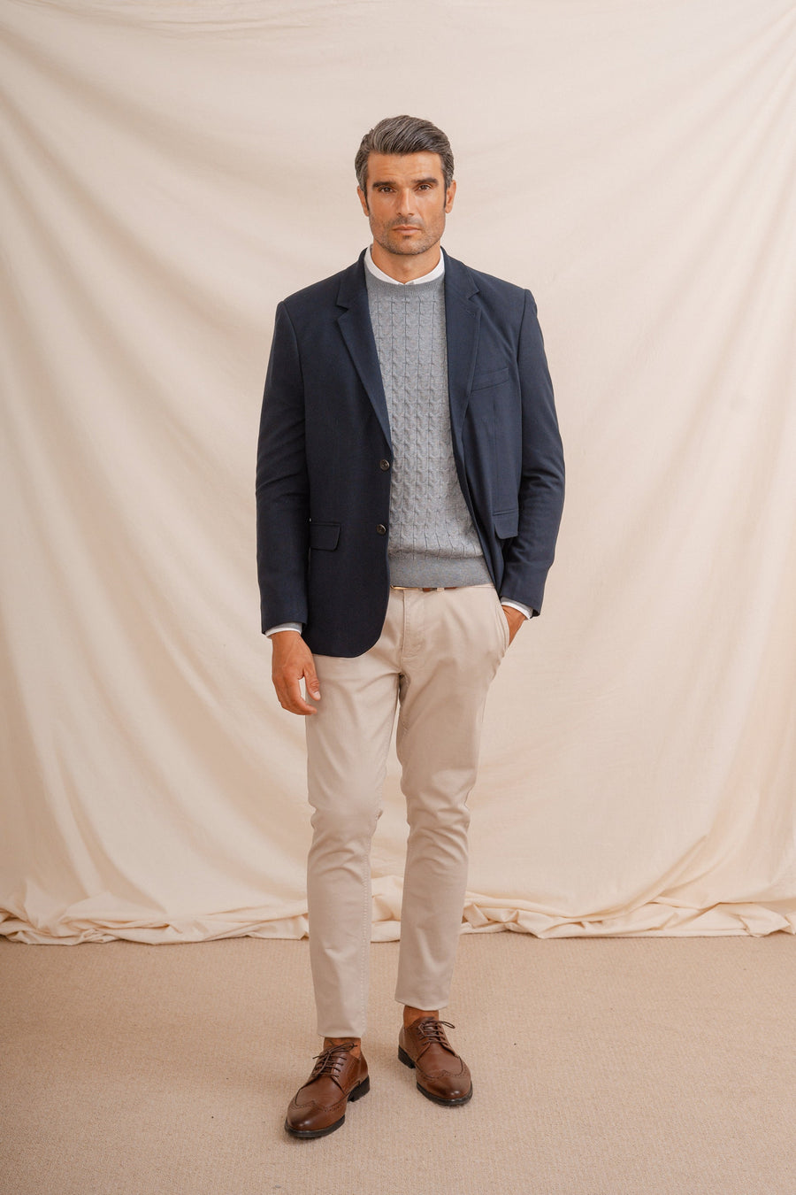 BLAZER CASUAL ESTRUCTURA MARINA