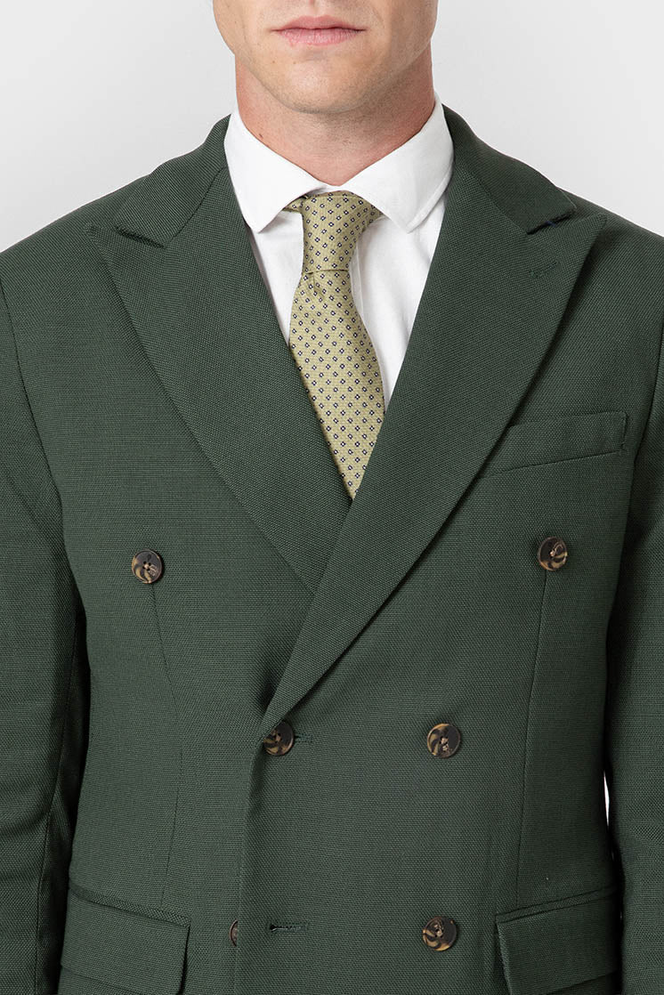 Men’s green double-breasted blazer — image 2