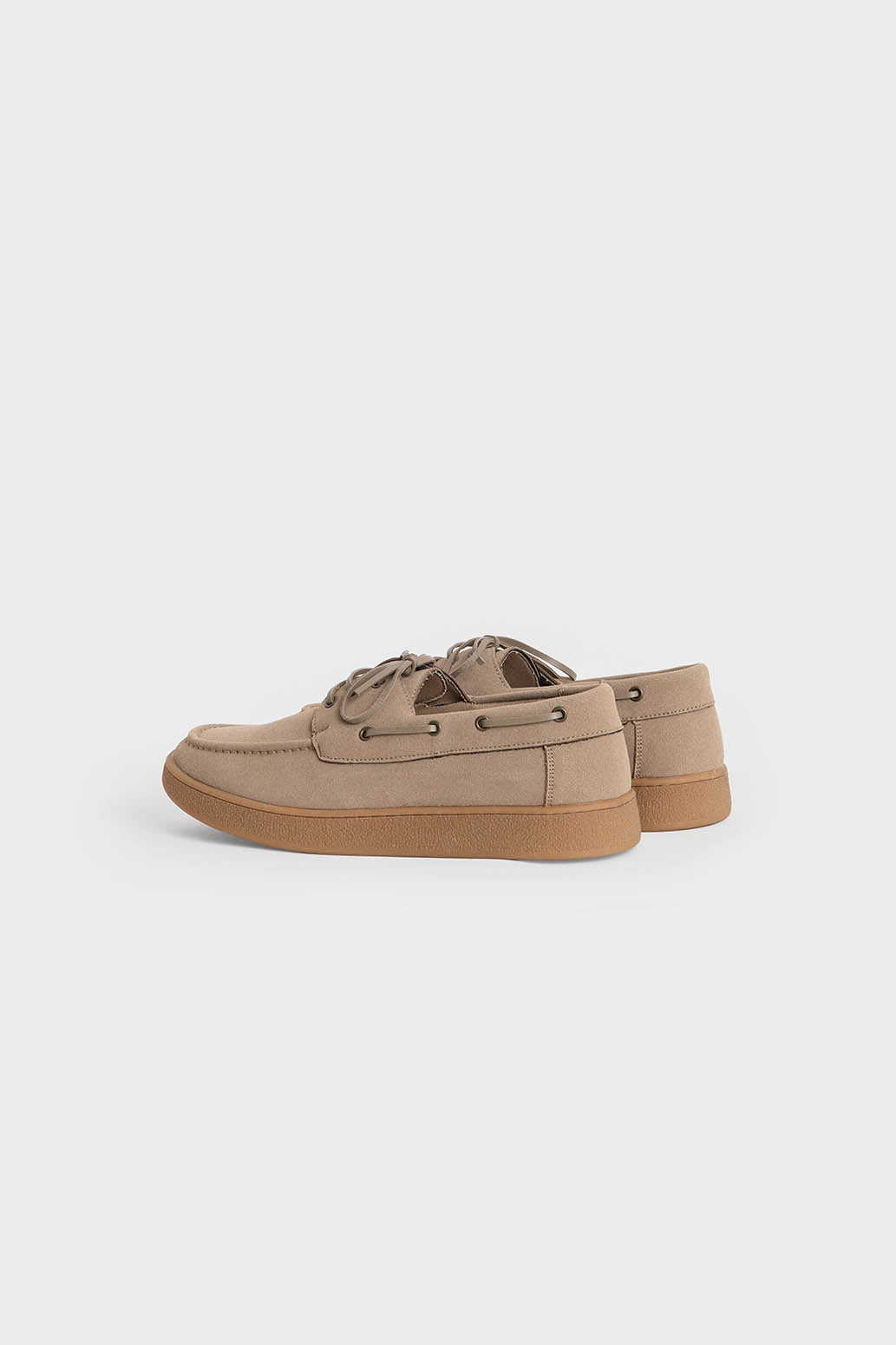 Scarpa da barca beige con suola in gomma — immagine 4