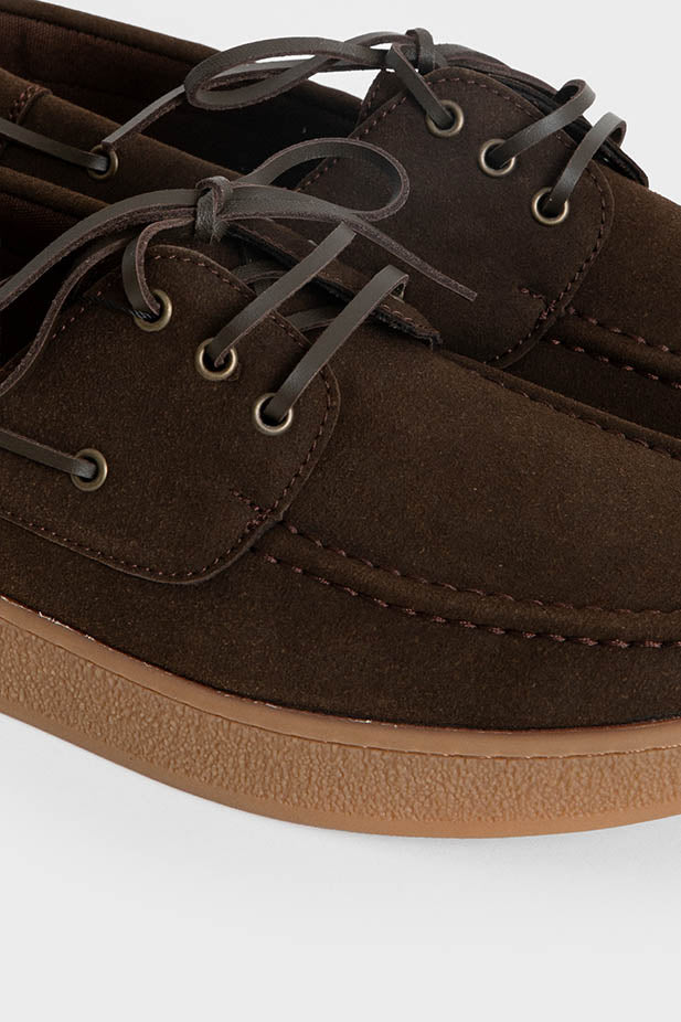 Scarpa da barca marrone con suola in gomma — immagine 4