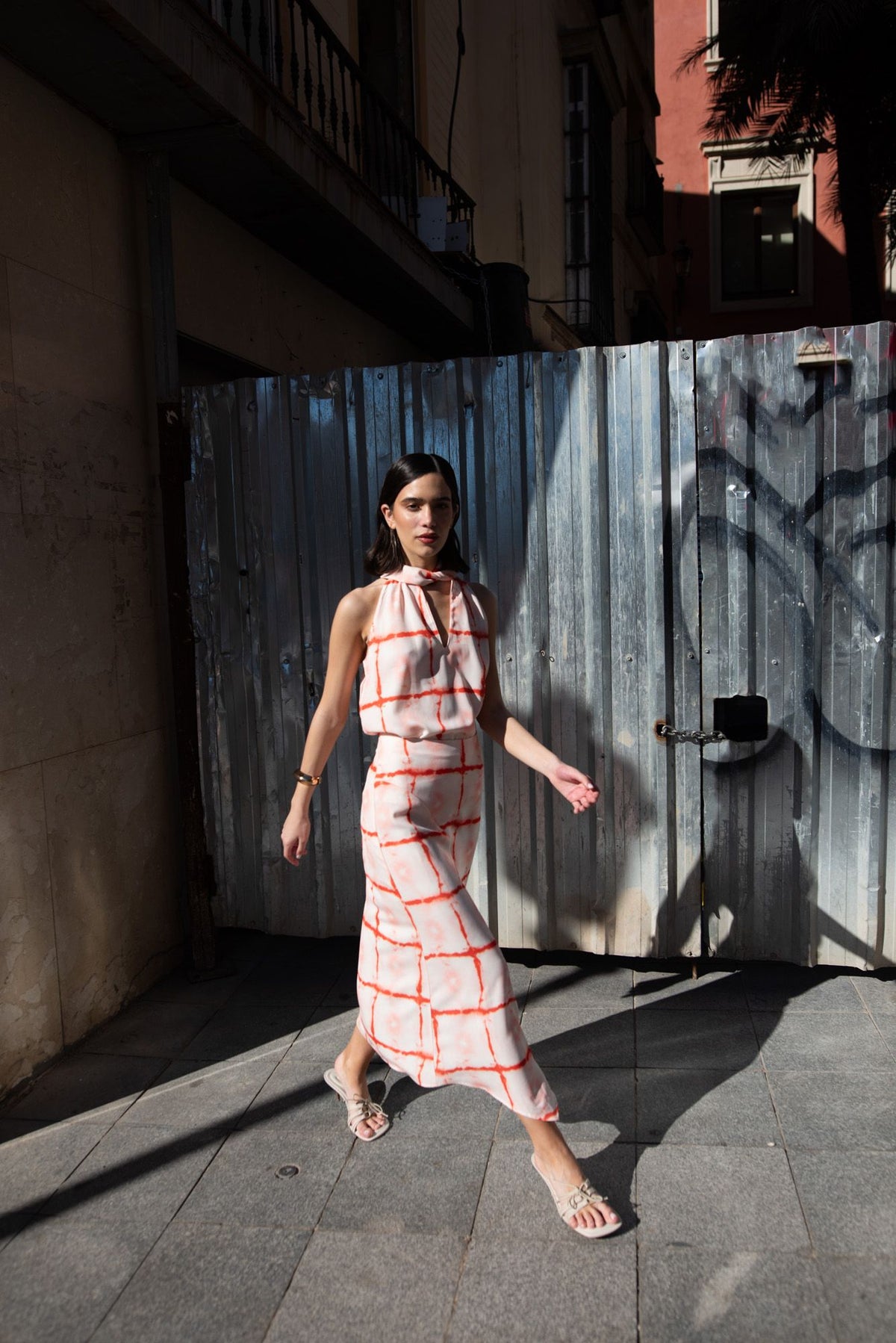 FALDA MIDI ESTAMPADA