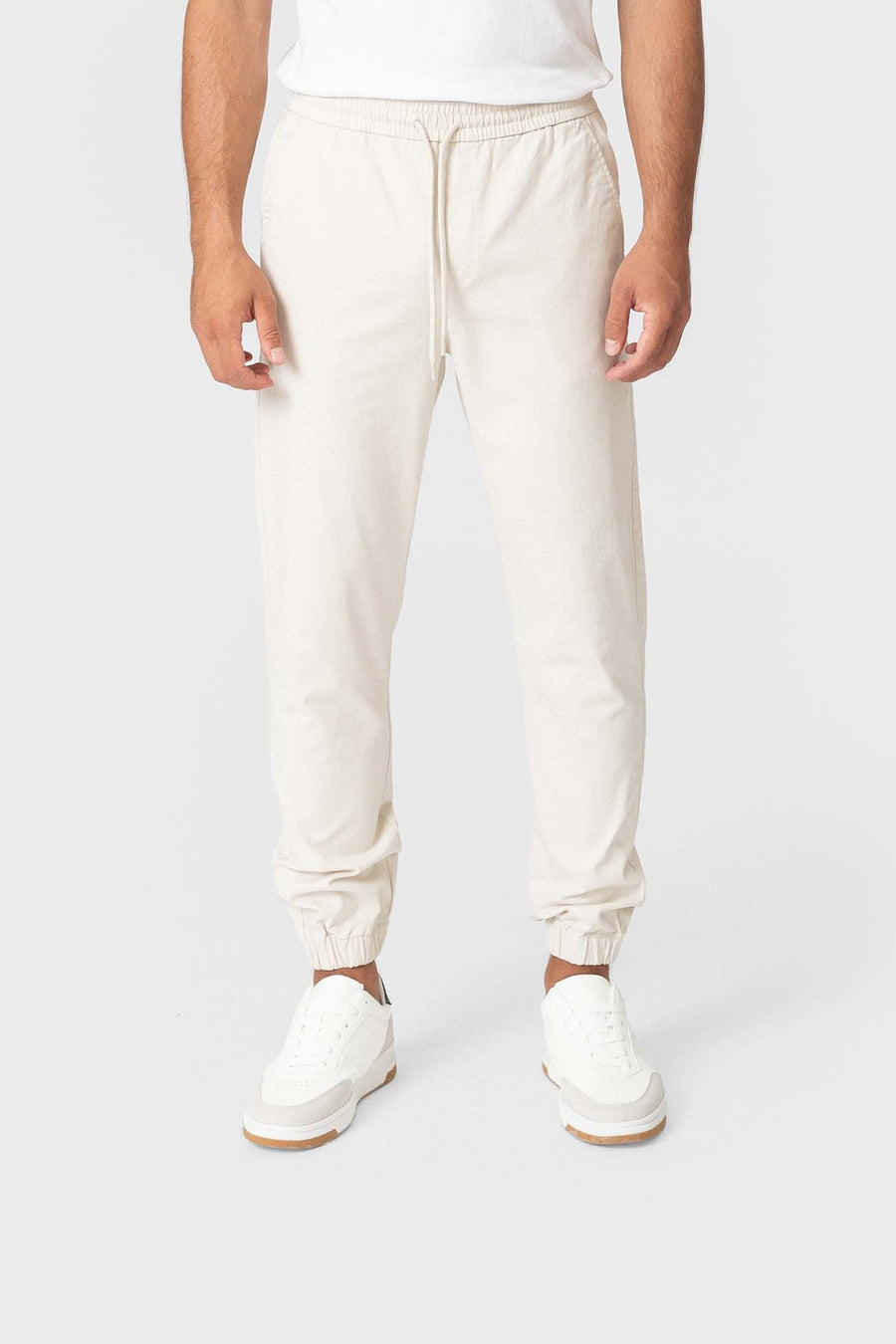 Pantalon de jogging beige en coton — image 1