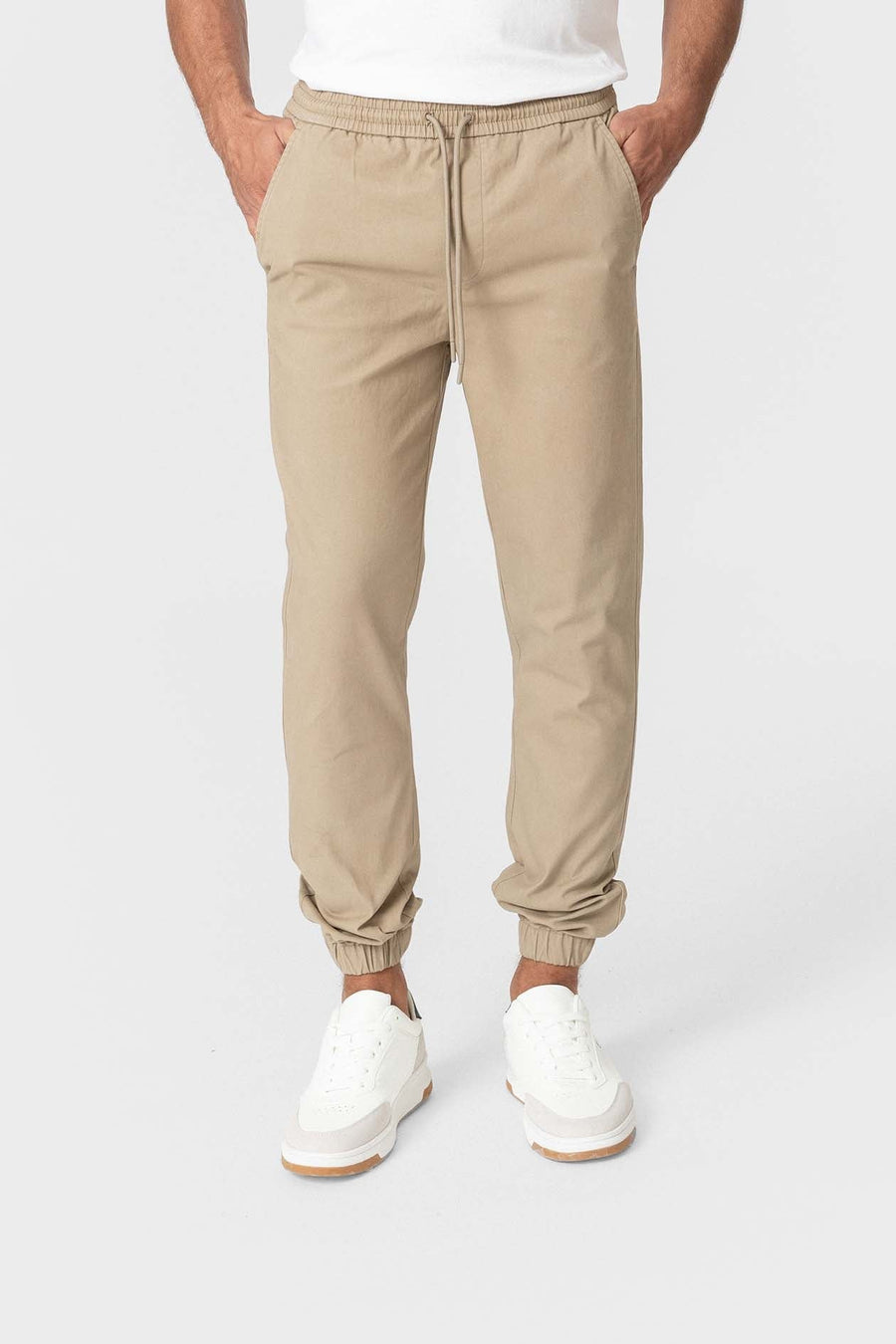 Pantalón jogger camel de algodón de Celopman, imagen 1