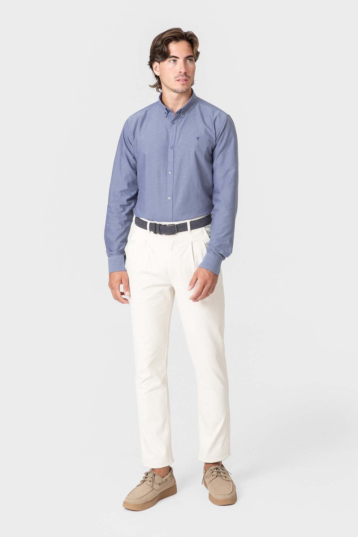 Pantalón chino beige con pinzas de Celopman, imagen 3