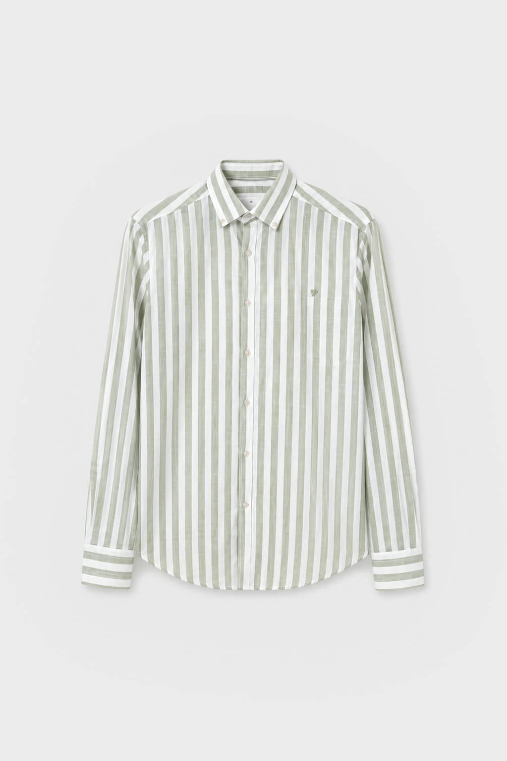 CAMISA RAYAS VERDE SLUB