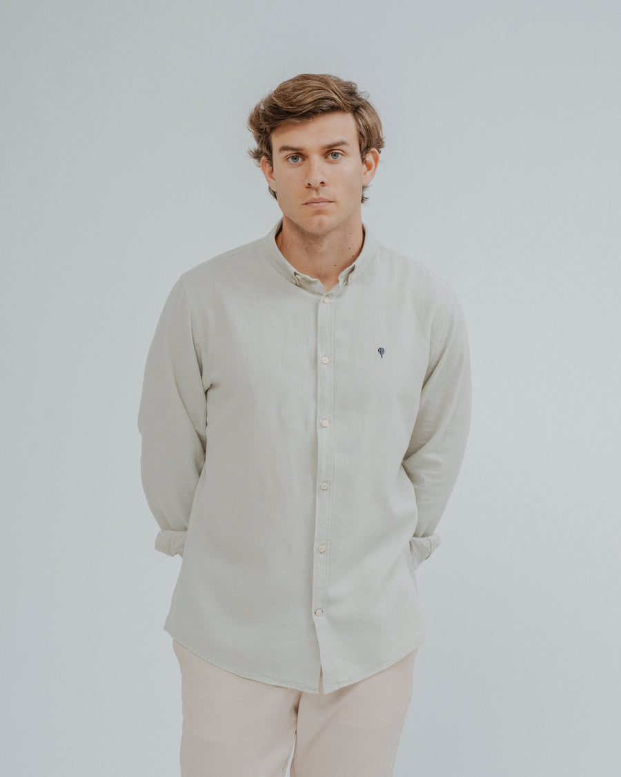 camisa lino verde — vista principal