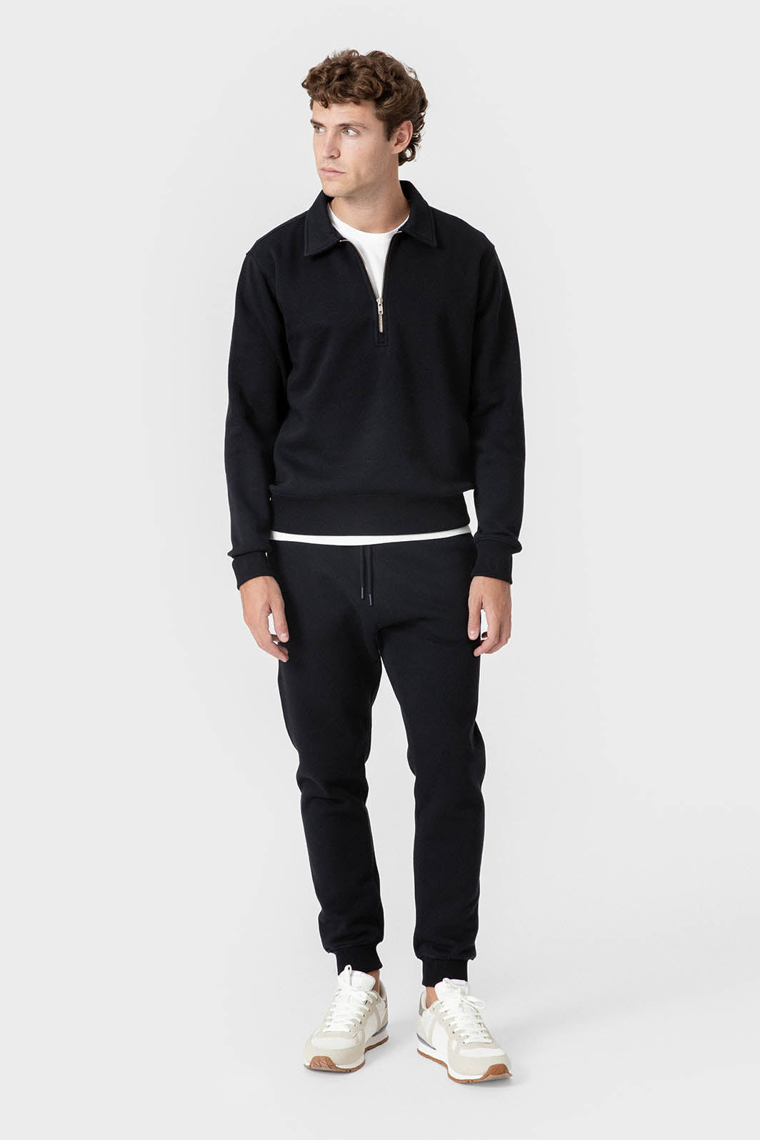 sudadera básica cremallera marino — imagen 3