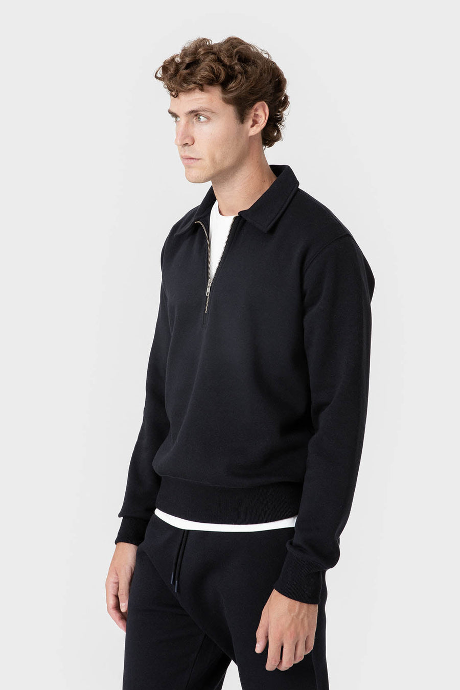 sudadera básica cremallera marino — vista principal