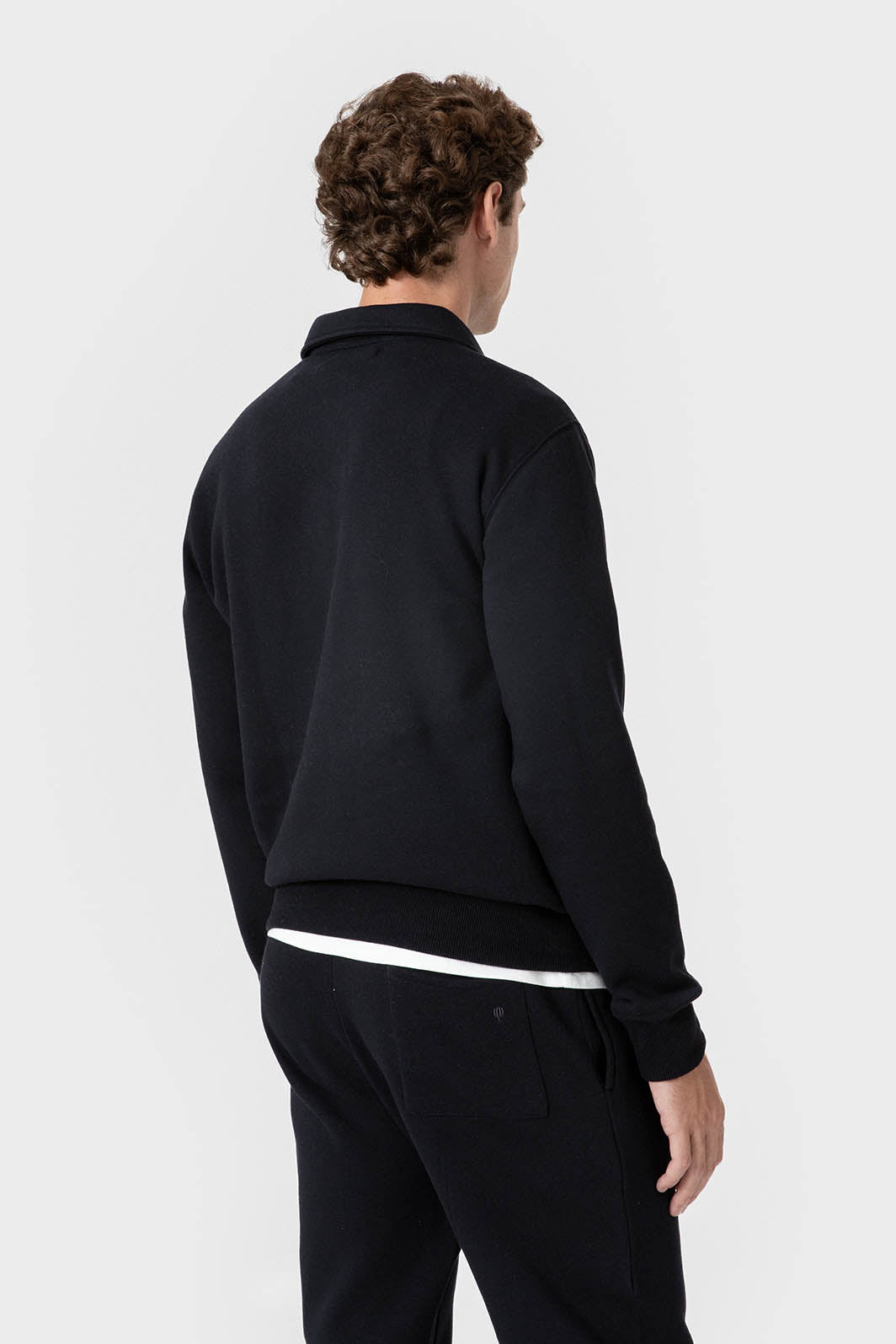 sudadera básica cremallera marino — imagen 4