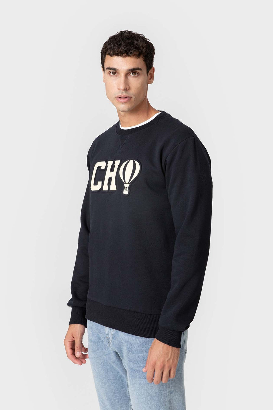 Sweat-shirt homme avec motif globe sur le devant — image 2