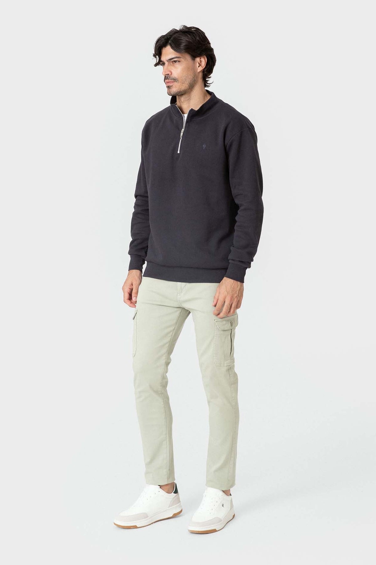 SUDADERA CREMALLERA MARINO