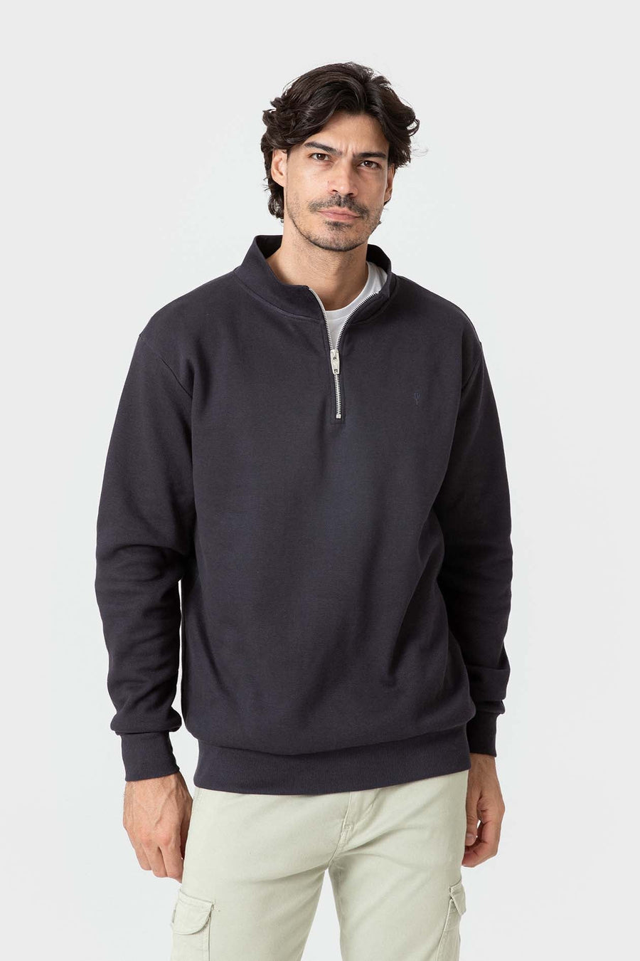 SUDADERA CREMALLERA MARINO