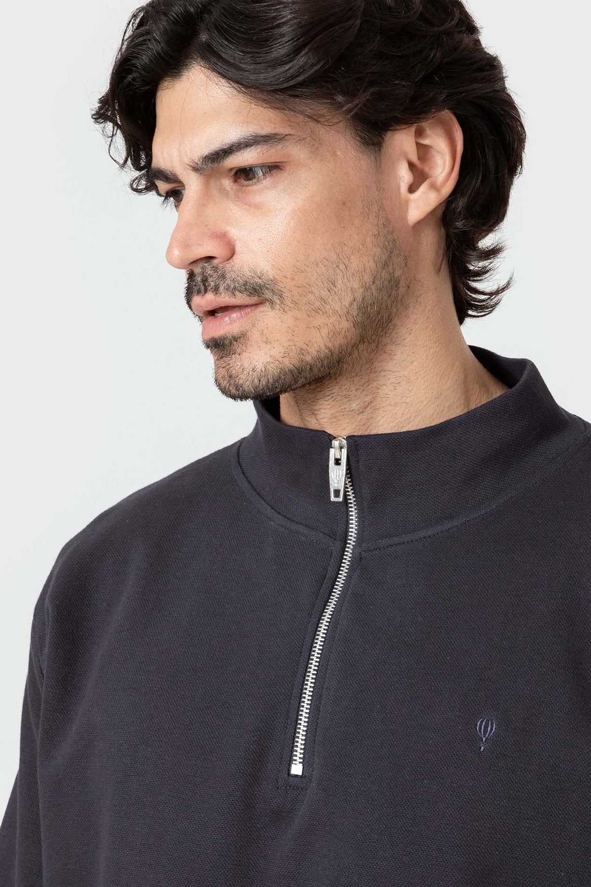 SUDADERA CREMALLERA MARINO