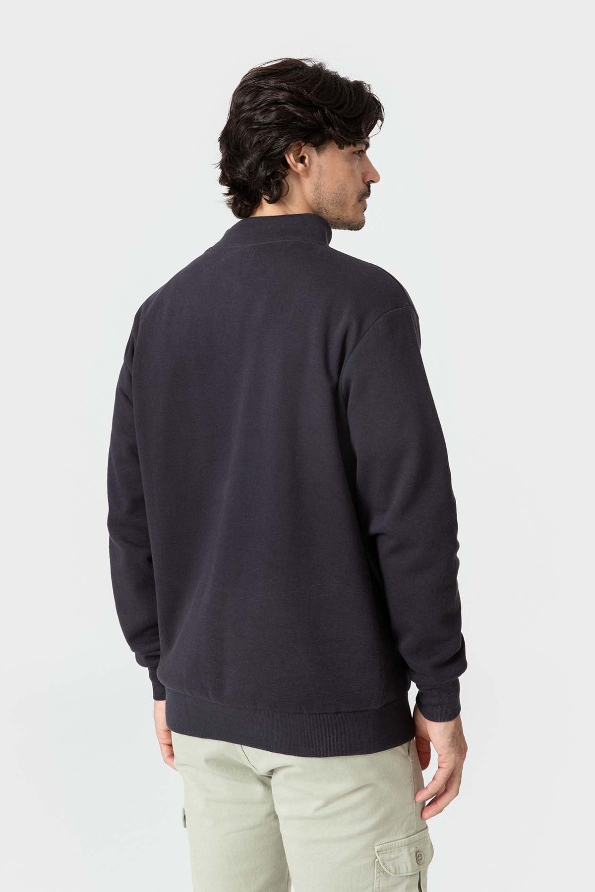 SUDADERA CREMALLERA MARINO