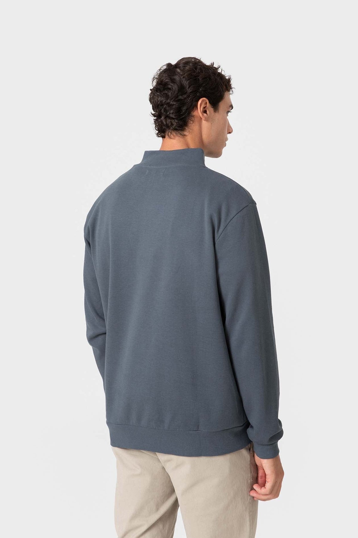 SUDADERA CREMALLERA AZUL