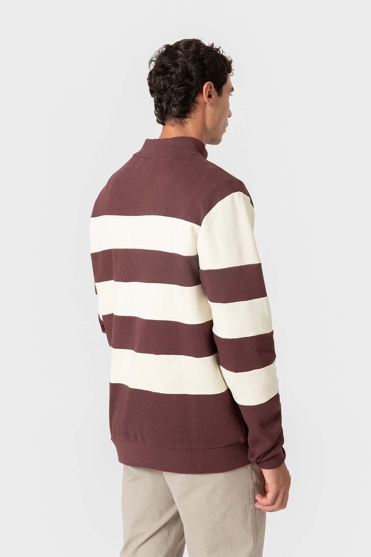 SUDADERA PANELADA CREMALLERA BURDEOS