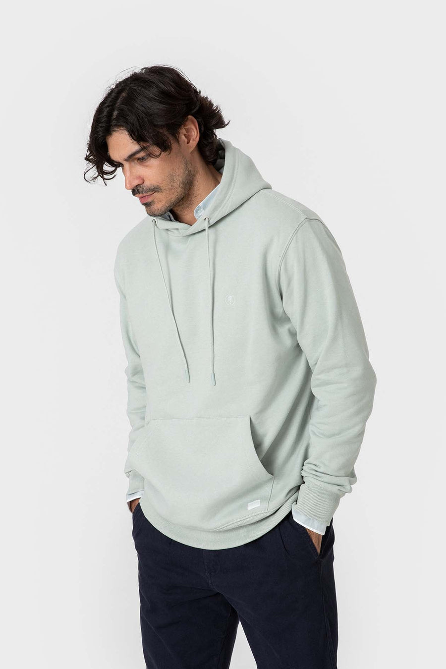SUDADERA CON CAPUCHA CANGURO VERDE