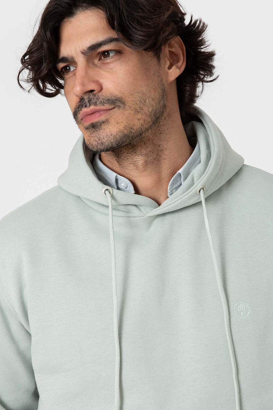 SUDADERA CON CAPUCHA CANGURO VERDE