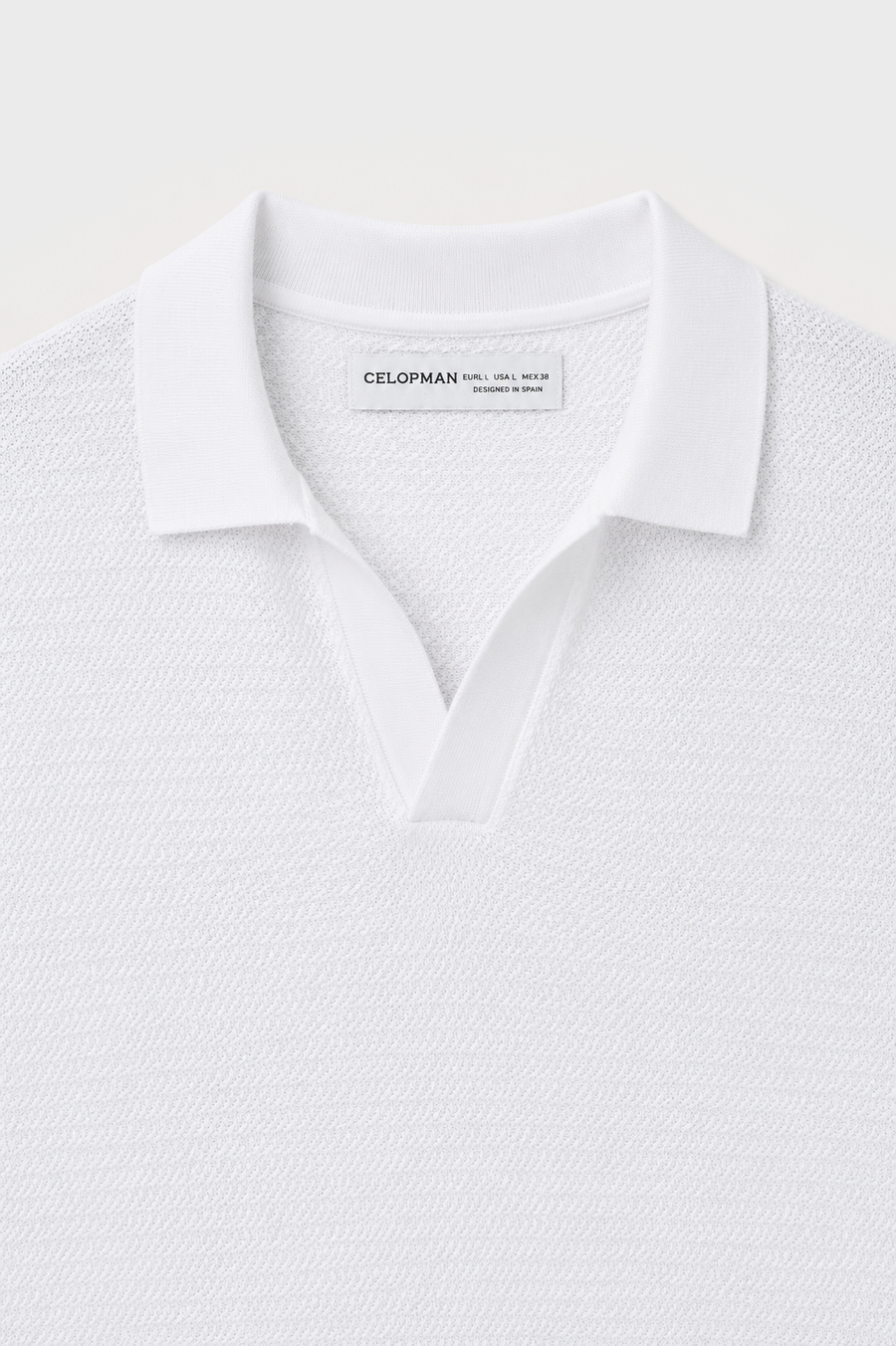 POLO TRICOT ESTRUCTURA BLANCO