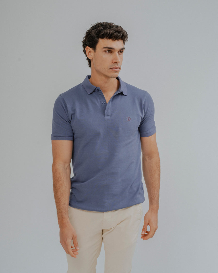 POLO BÁSICO REGULAR FIT AZUL