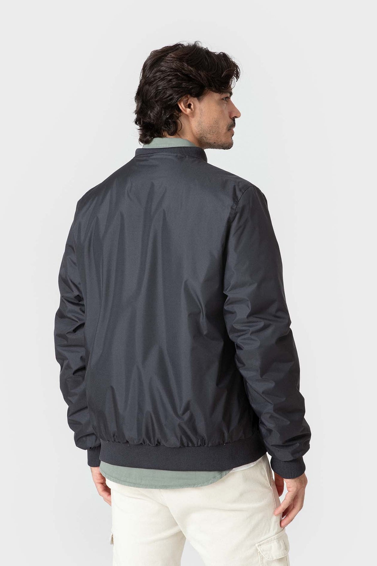 CAZADORA BOMBER AZUL