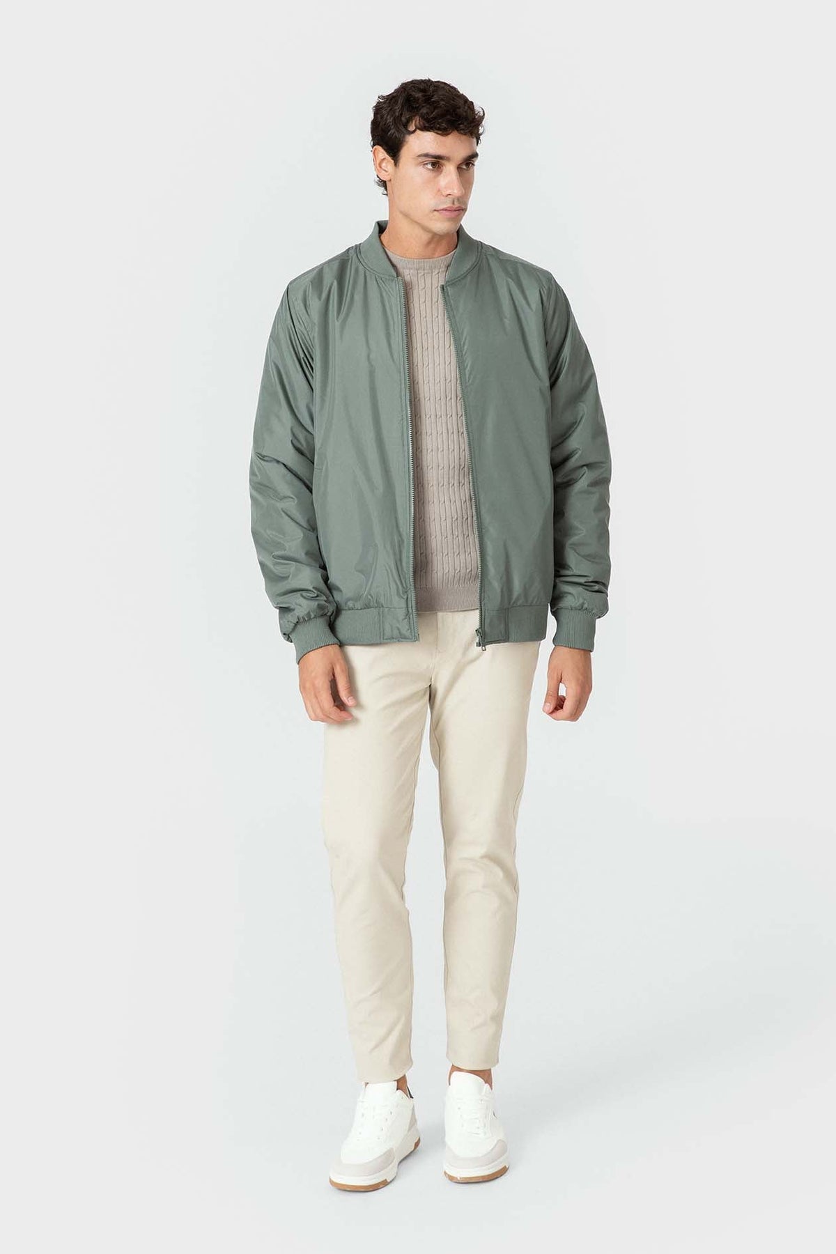 CAZADORA BOMBER VERDE