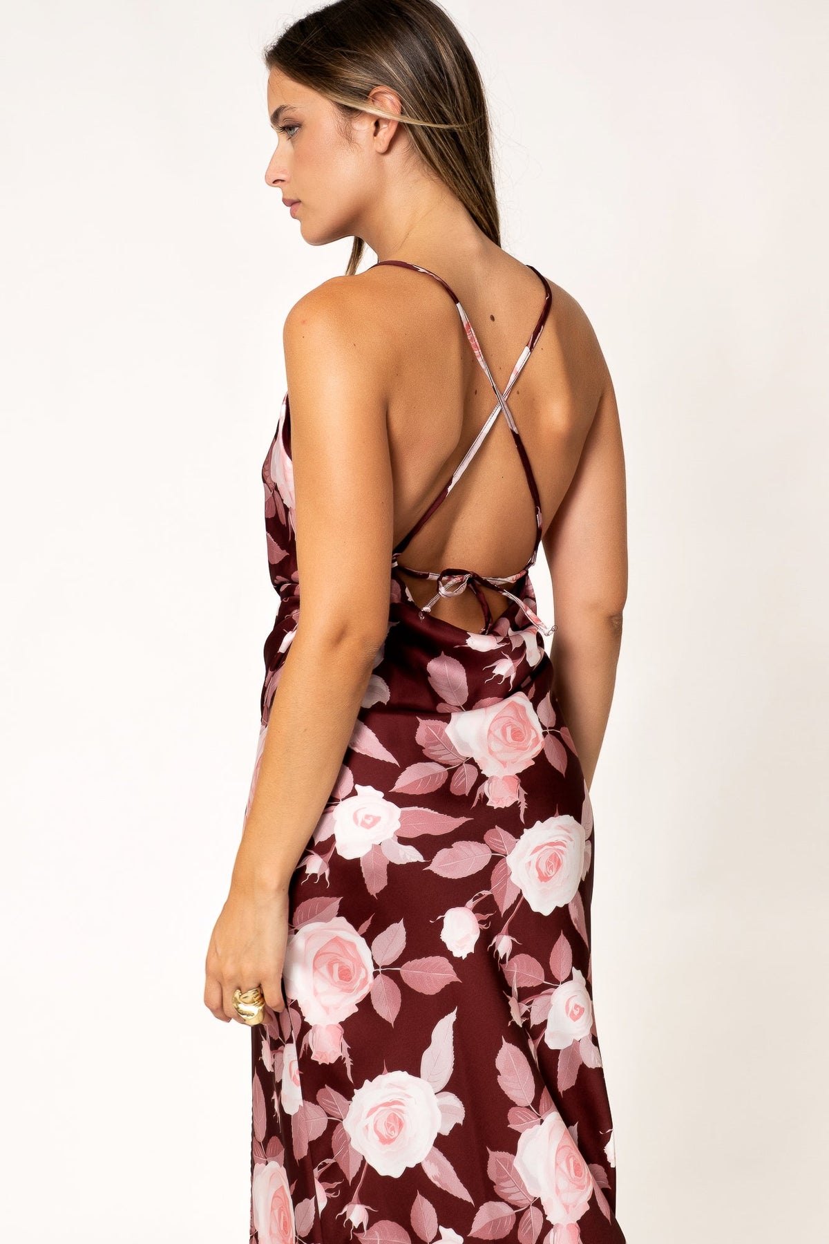 VESTIDO SATINADO ESTAMPADO