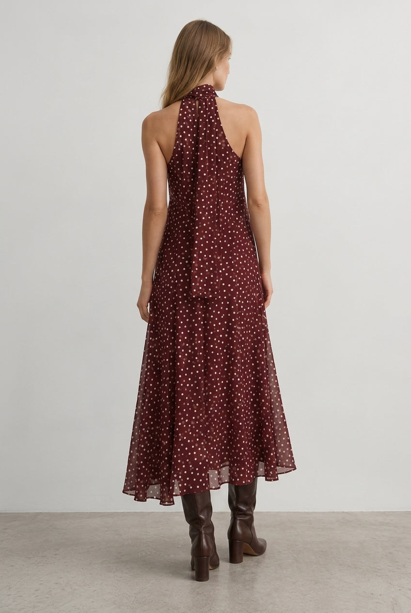 VESTIDO HALTER LUNARES LAZADA
