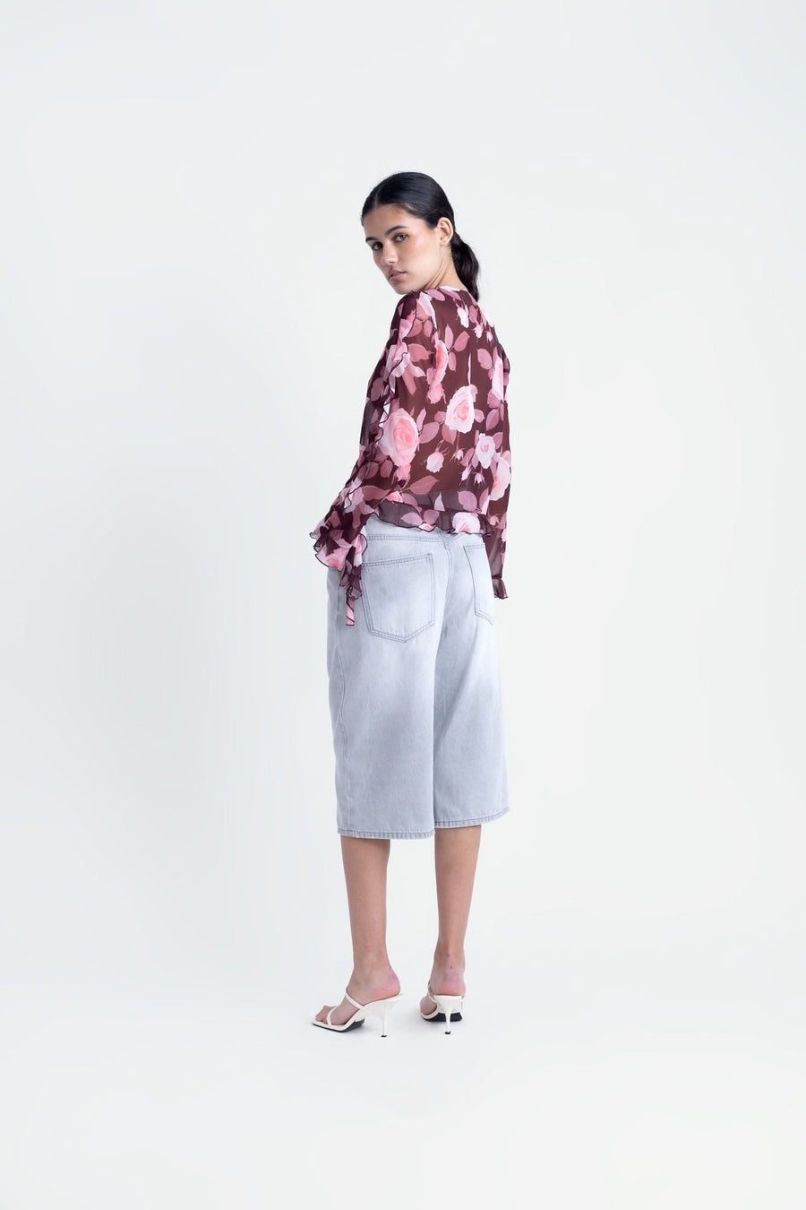 BLUSA VOLANTES ESTAMPADA