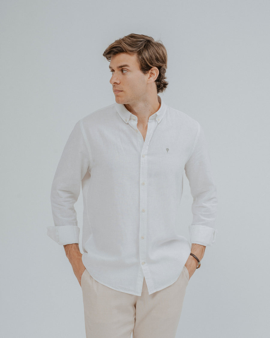 Camisa lino blanca · vista 1