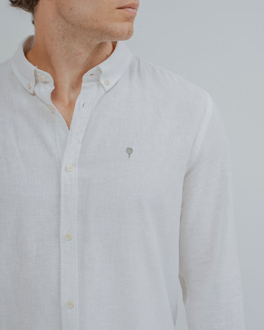 Camisa lino blanca · vista 2