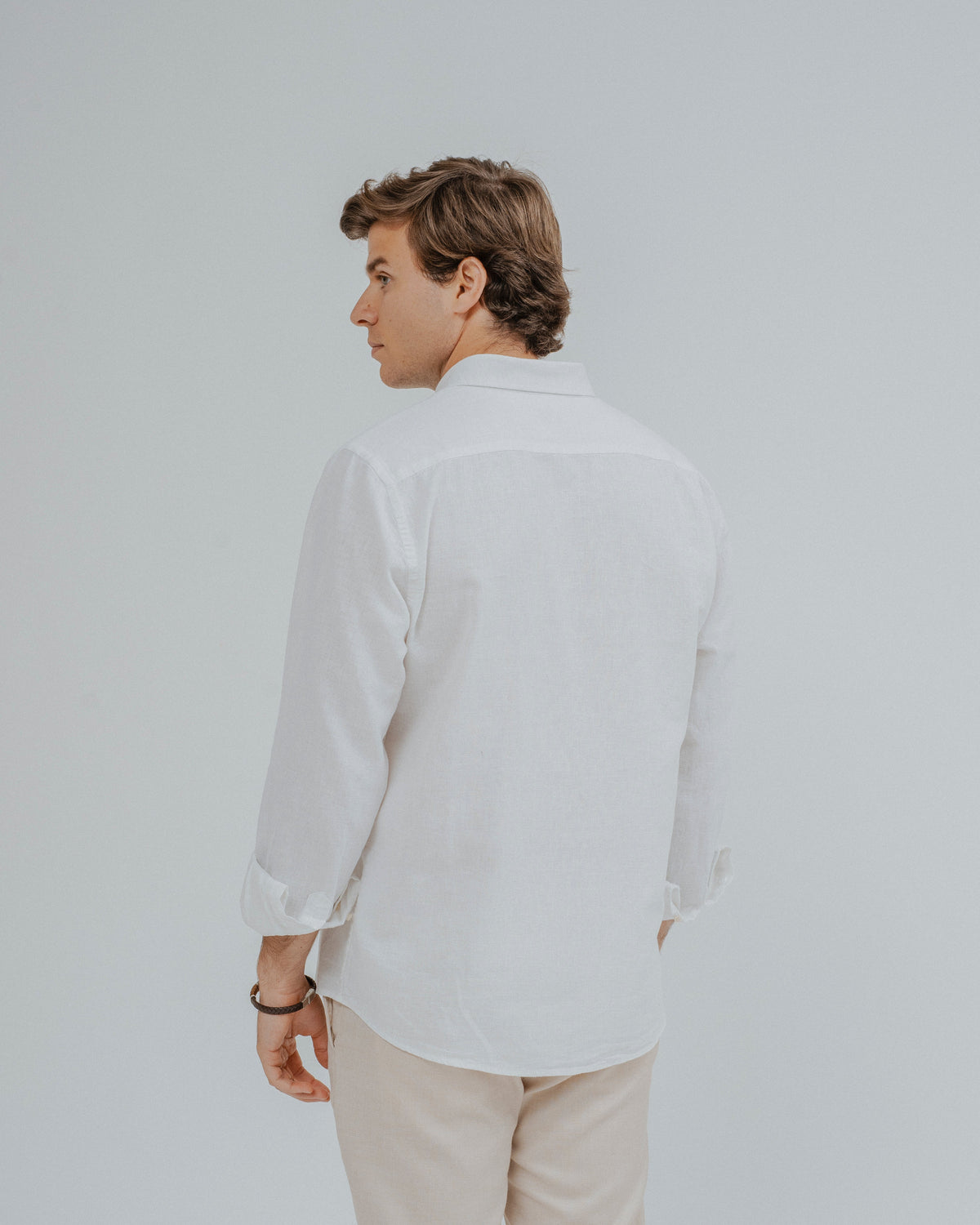 Camisa lino blanca · vista 3