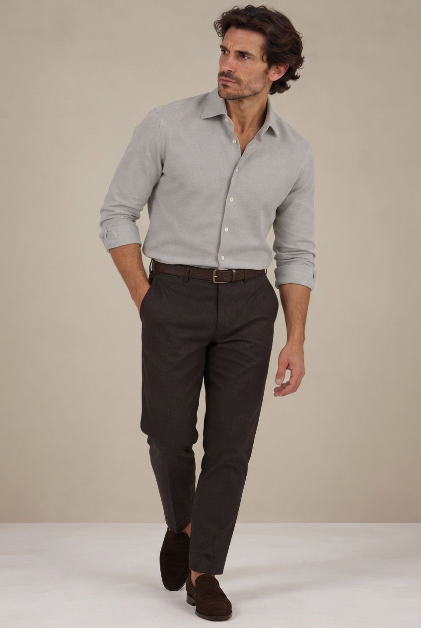 Camisa vestir verde con estructura · vista 8
