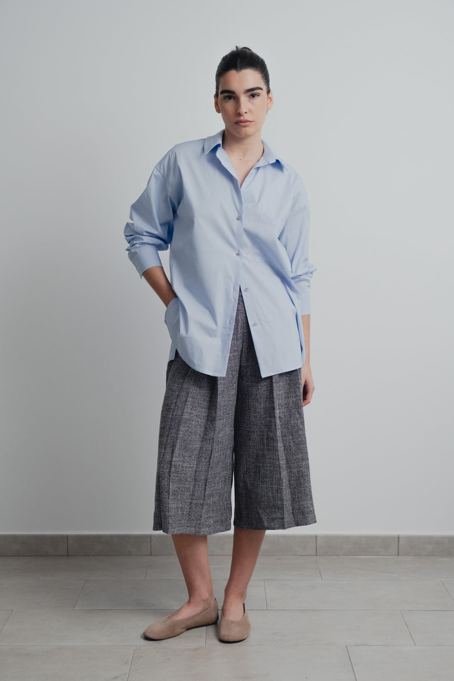 CAMISA OVERSIZE DE POPELÍN