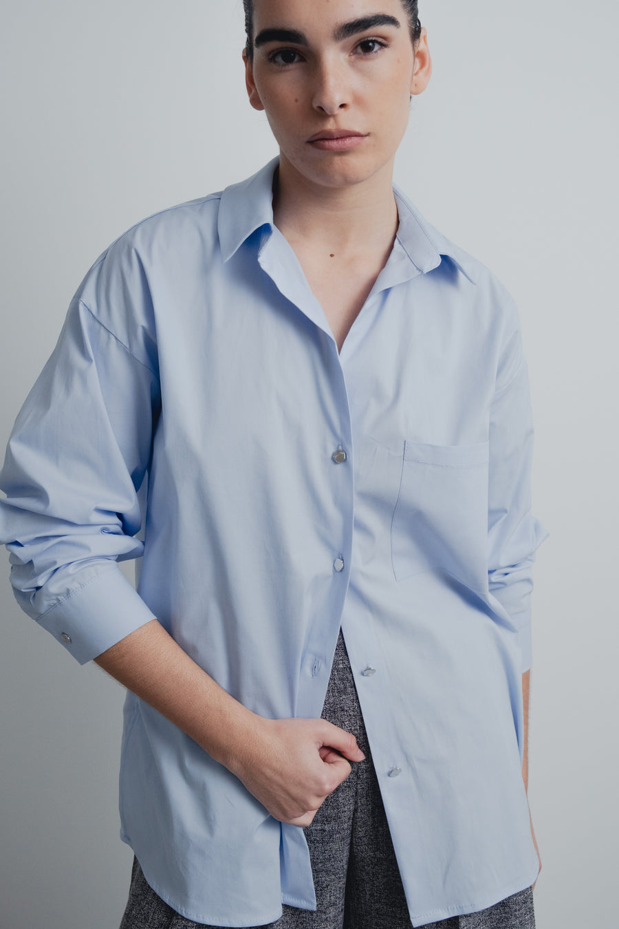 CAMISA OVERSIZE DE POPELÍN