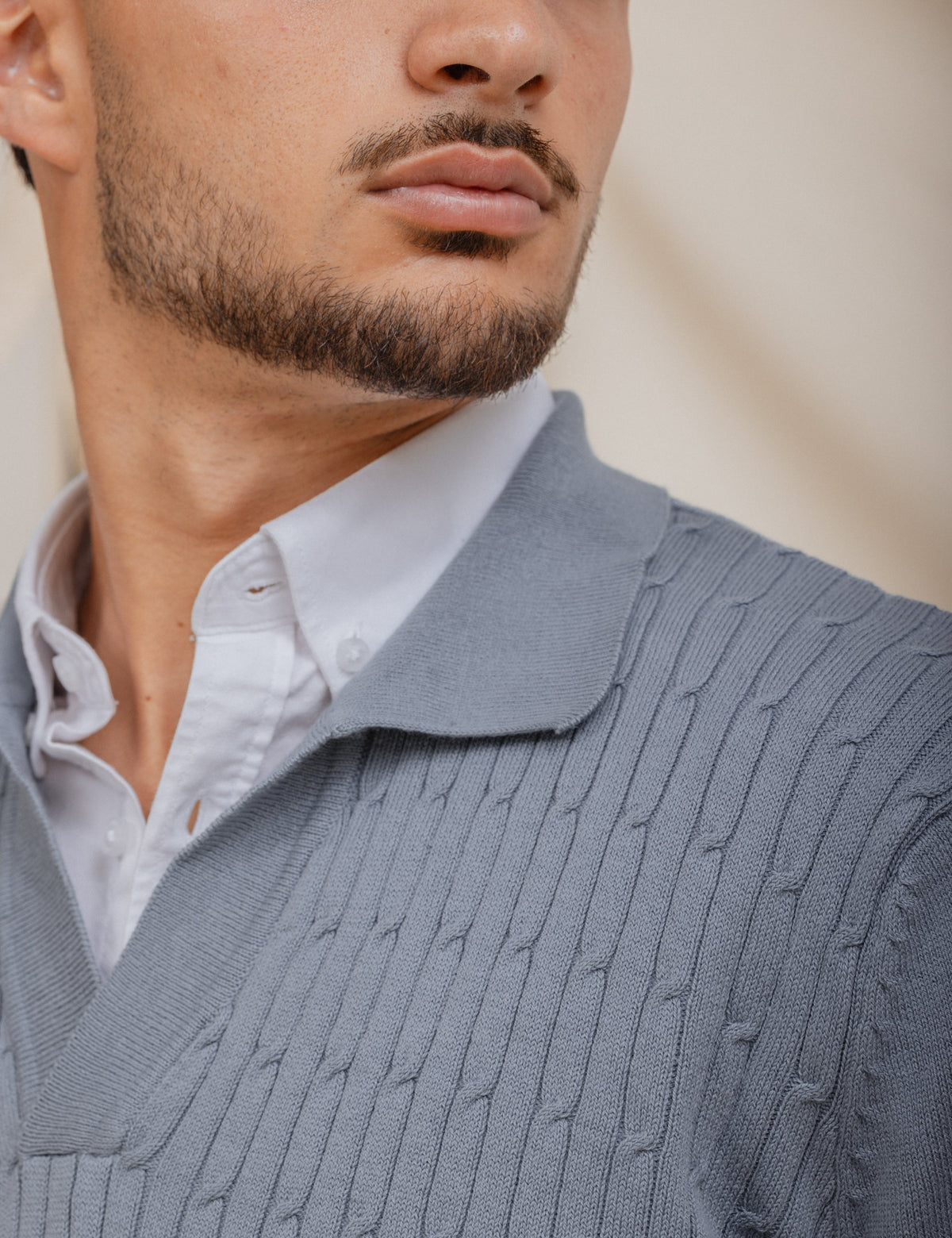 Jersey polo nudos celeste · vista 6