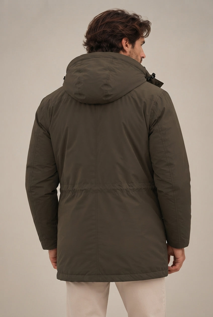Parka con capucha verde · vista 13